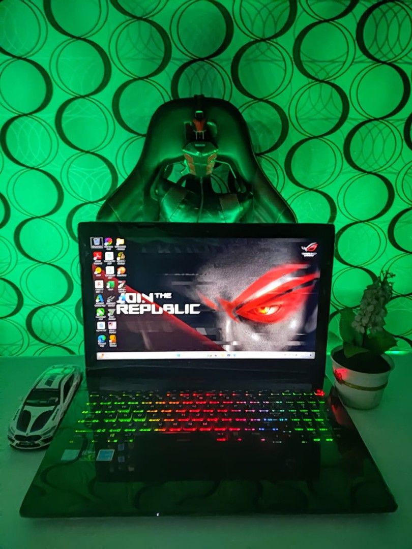 Laptop Gaming Asus Rog Strix Ram 32gb Ssd+hdd Dual Vga Nvidia Siap Pakai COD
