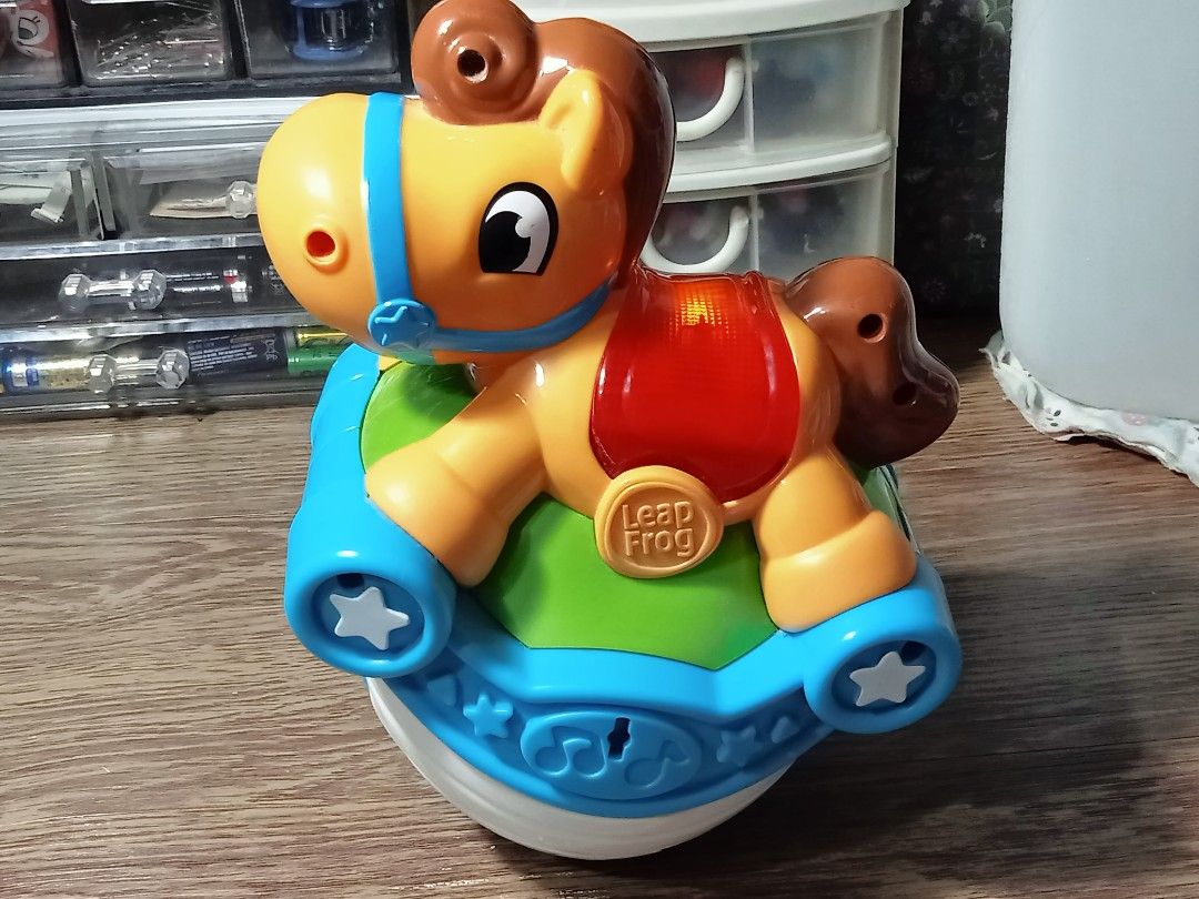 LEAPFROG ROLL AND GO ROCKING HORSE (Category: Infant Playtime) located in Batangas. Submitted by amerie_store (Listing ID 1316063484, Image 1). Description: -WYSIWYG -batt op/working 🔊Kindly visit & follow my FB page for more updated Toys,Aniks,etc...🤩 👉AMERIE COUTURE👈.