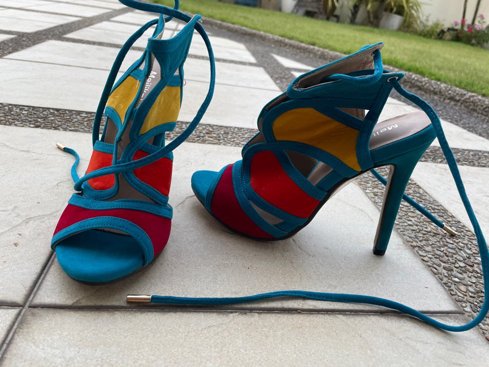 Mexican 4 inch heels colorful colors high heels