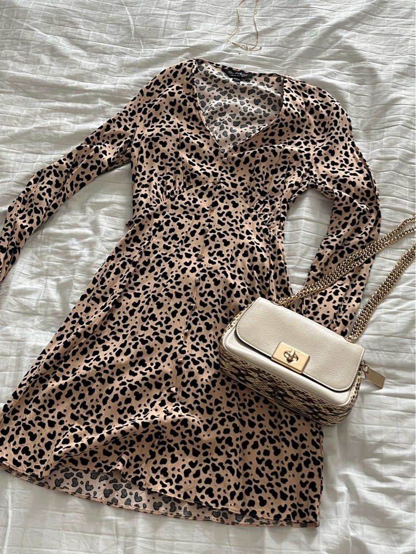 Miss selfridge leopard dress cheap