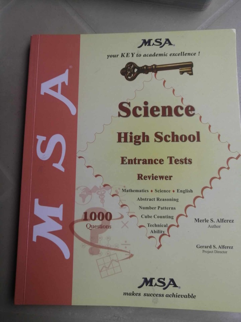 MSA - Science High School Entrance Test Reviewer, Hobbies & Toys, Books ...