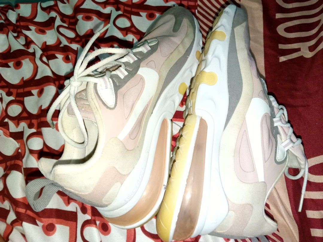 Nike Air Max 270 React Plum Chalk White Pink Sneakers Announcements on Carousell