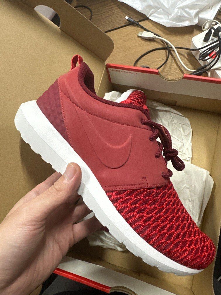 All red nike roshe mens top