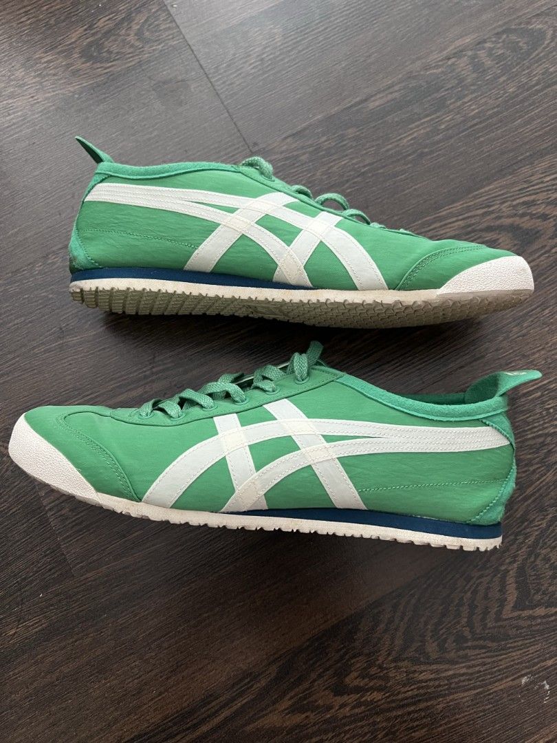 Onitsuka Tiger Mexico 66 Cilantro Cream (Category: Sneakers) located in Singapore. Submitted by bravedragon_63a06d (Listing ID 1315917091, Image 3). Description: Bought wrong size and worn twice with socks. Price Negotiable.