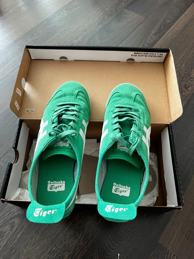 Onitsuka Tiger Mexico 66 Cilantro Cream (Category: Sneakers) located in Singapore. Submitted by bravedragon_63a06d (Listing ID 1315917091, Image 2). Description: Bought wrong size and worn twice with socks. Price Negotiable.
