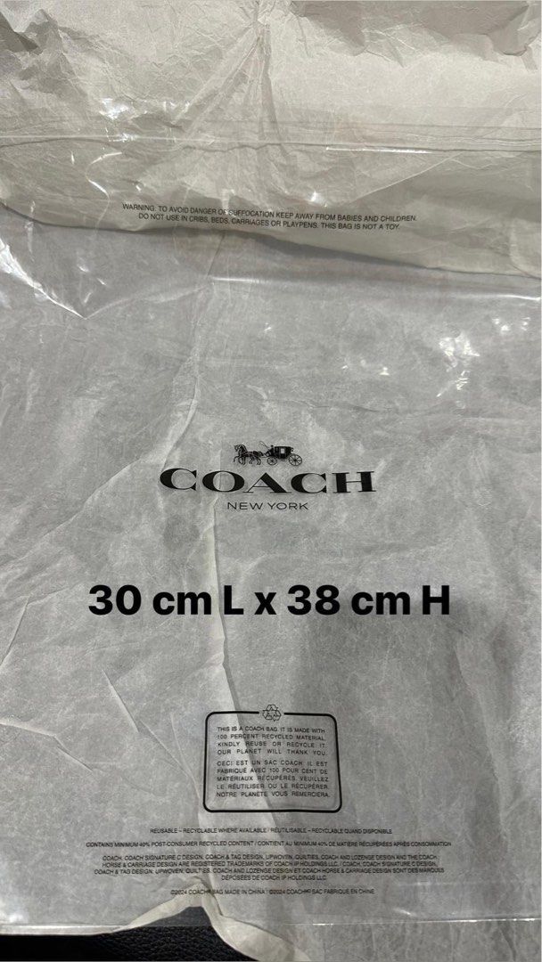 Original Coach Poly Plastic sold per Piece Women s Fashion Bags Wallets Cross body Bags on Carousell