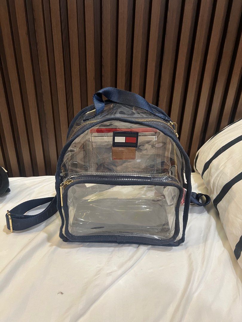 Tommy hilfiger transparent backpack deals
