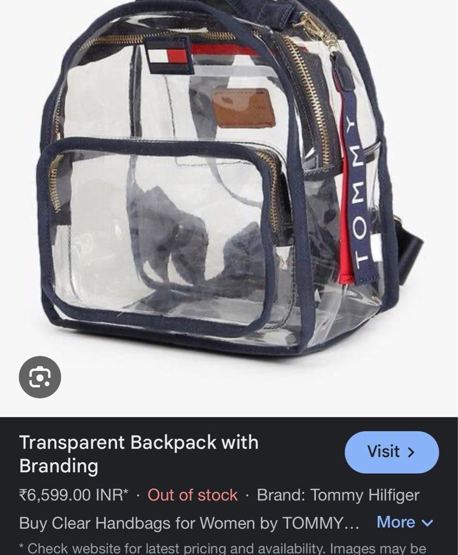 Clear tommy hilfiger backpack sales