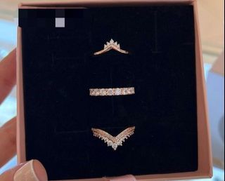 Pandora rose gold rings. 900 each.