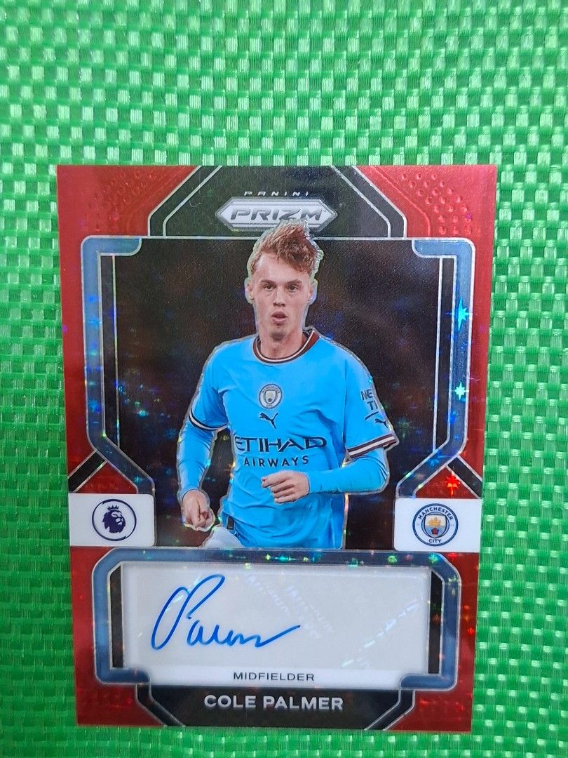 Panini Cole Palmer auto prizm red star 足球咭, 興趣及遊戲, 收藏品 