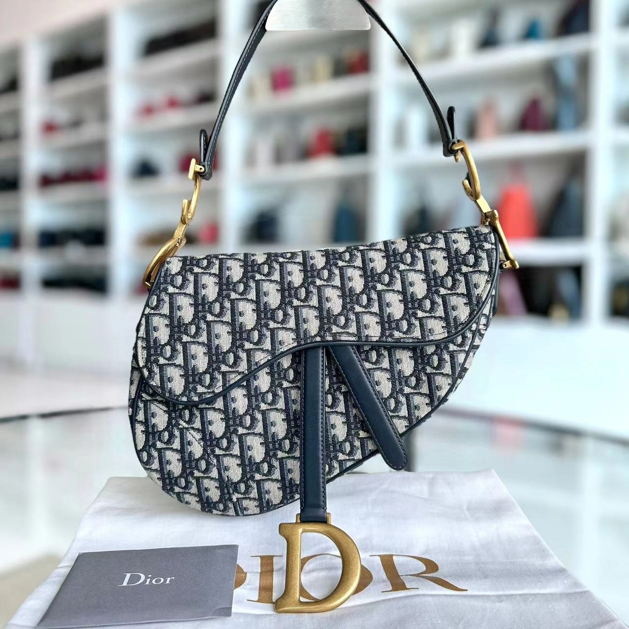 Dior ボディバッグ CDダイヤモンド　ネイビーブルー　美品　レア