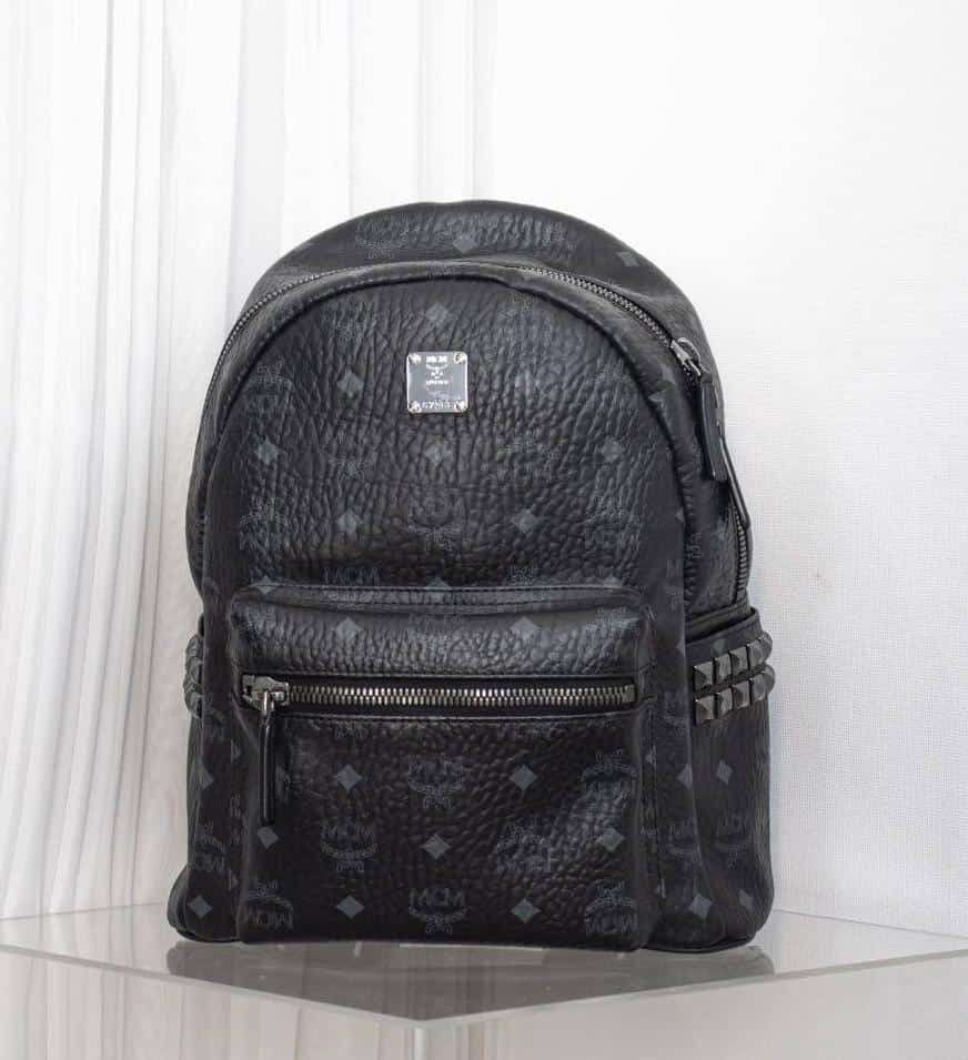 READYSTOCK PRELOVED MCM Stark Backpack Vissetos Black, (Complete with  box, dustbag, card booklet), Dimensions 26 x 13 x 34cm