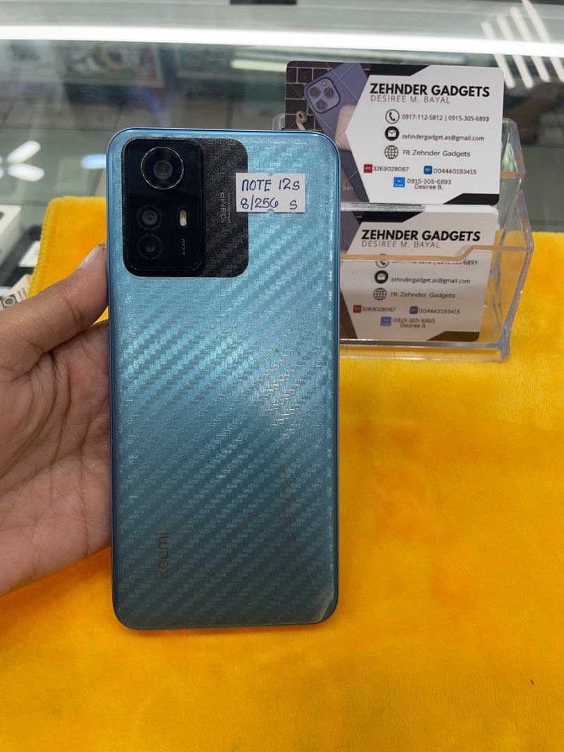 REDMI NOTE 12s 8/256GB (Category: Xiaomi) located in San Juan City. Submitted by desireebayal96 (Listing ID 1316020289, Image 1). Description: REDMI NOTE 12s * 8|256GB * DUAL SIM (OPENLINE) * 108MP * 5000mAh * NO DENTS * NO ISSUE * NO HISTORY OF REPAIR OPEN FOR COD SAME DAY DELIVERY PLUS SHIPPING FEE MESSAGE ME DIRECTLY FOR MORE INFO Store located📍2nd floor Vmall Greenhills Shopping Center Thank you for checking out Zehnder Gadgets .