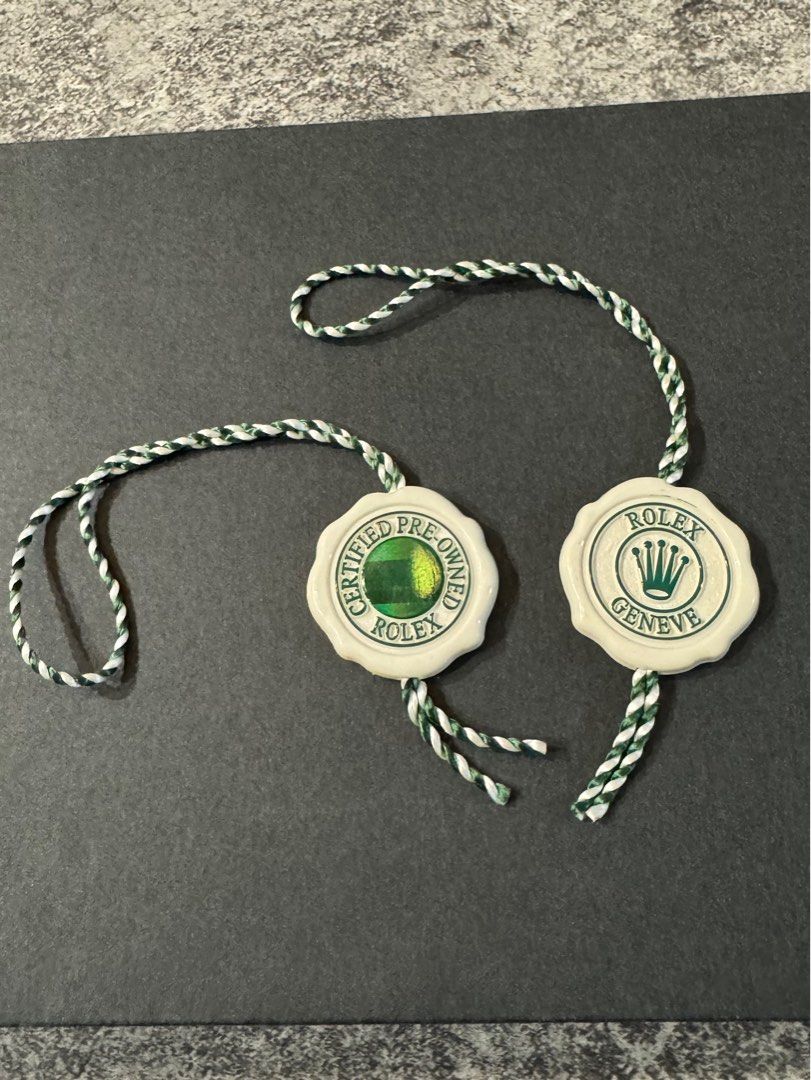 Rolex white hang tag 100 Authentic Hologram