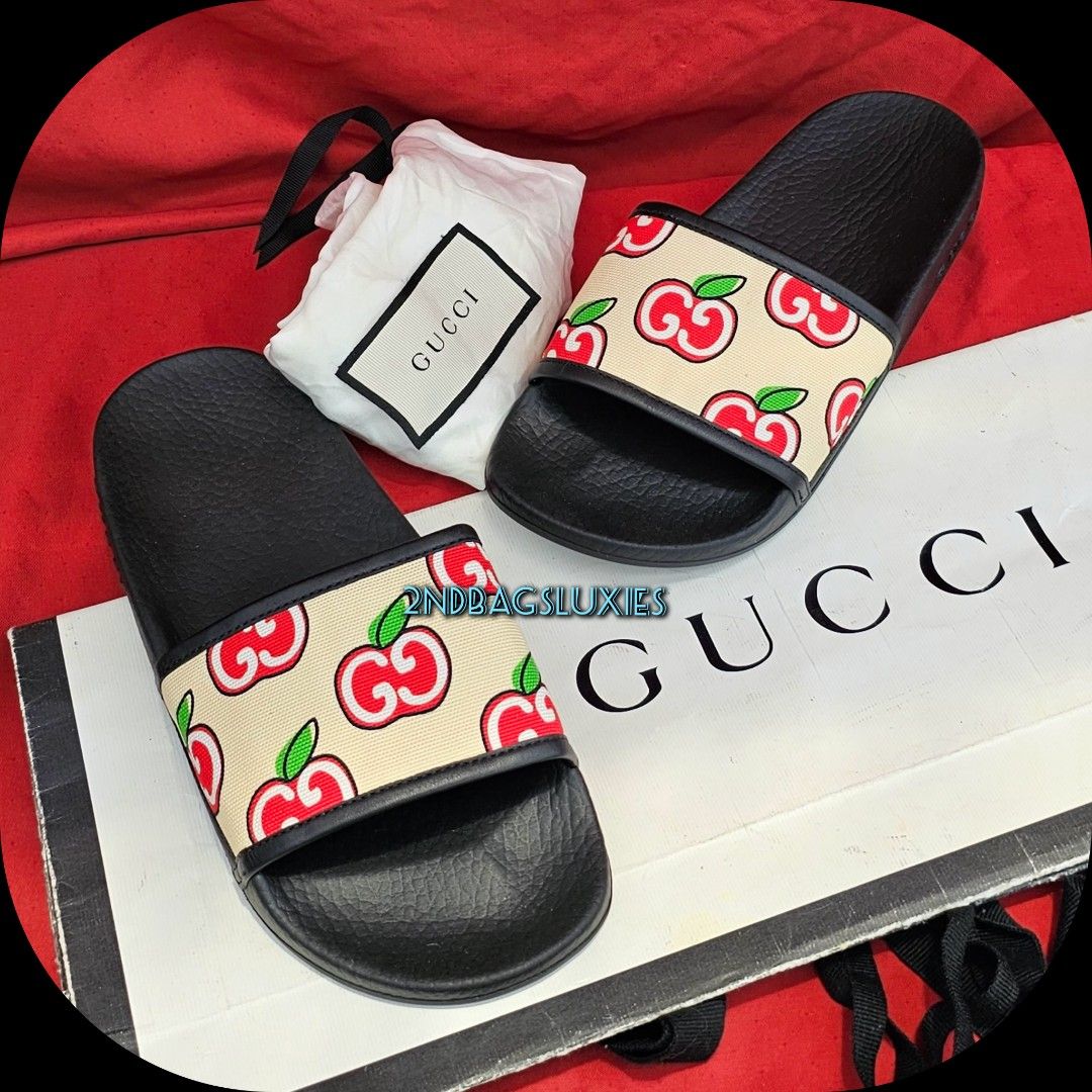 Gucci gg rubber slides deals