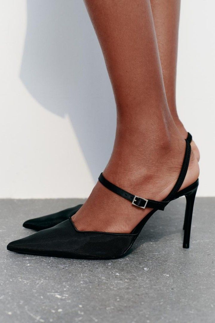 Sepatu ZARA Mesh High Heels Shoes Fesyen Wanita Sepatu di Carousell