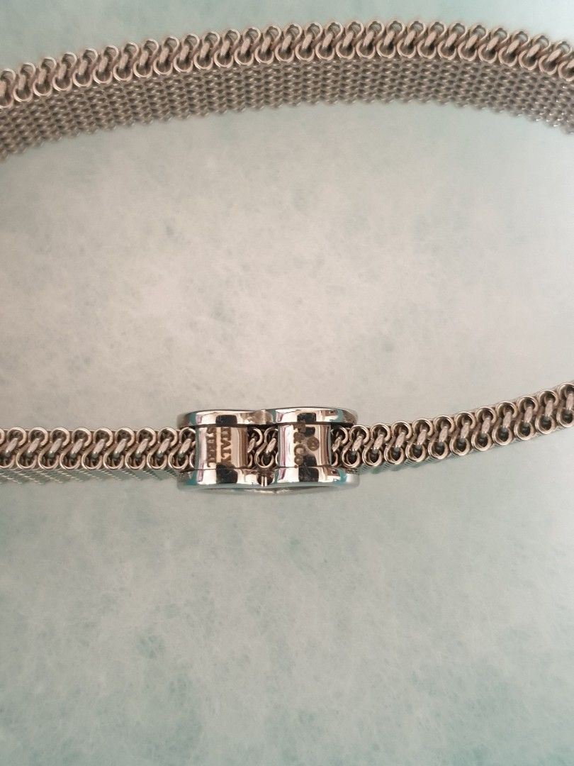 Tiffany Sterling Silver Heart Mesh Bracelet Women s Fashion Jewelry Organisers Bracelets on Carousell