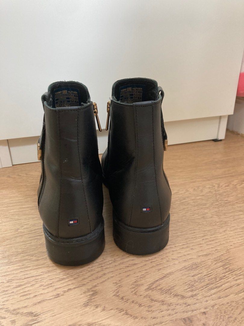Tommy hilfiger boots leather new arrivals