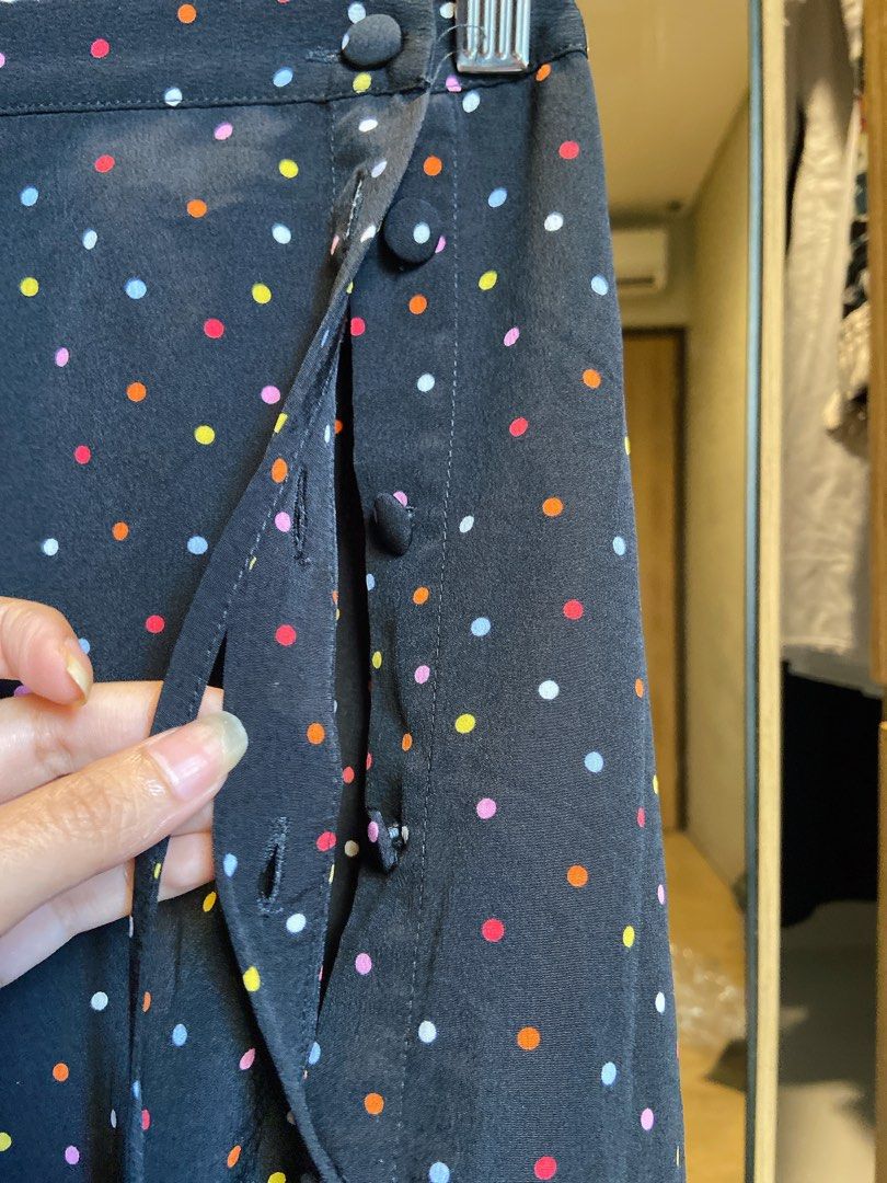 Rainbow button up skirt shop