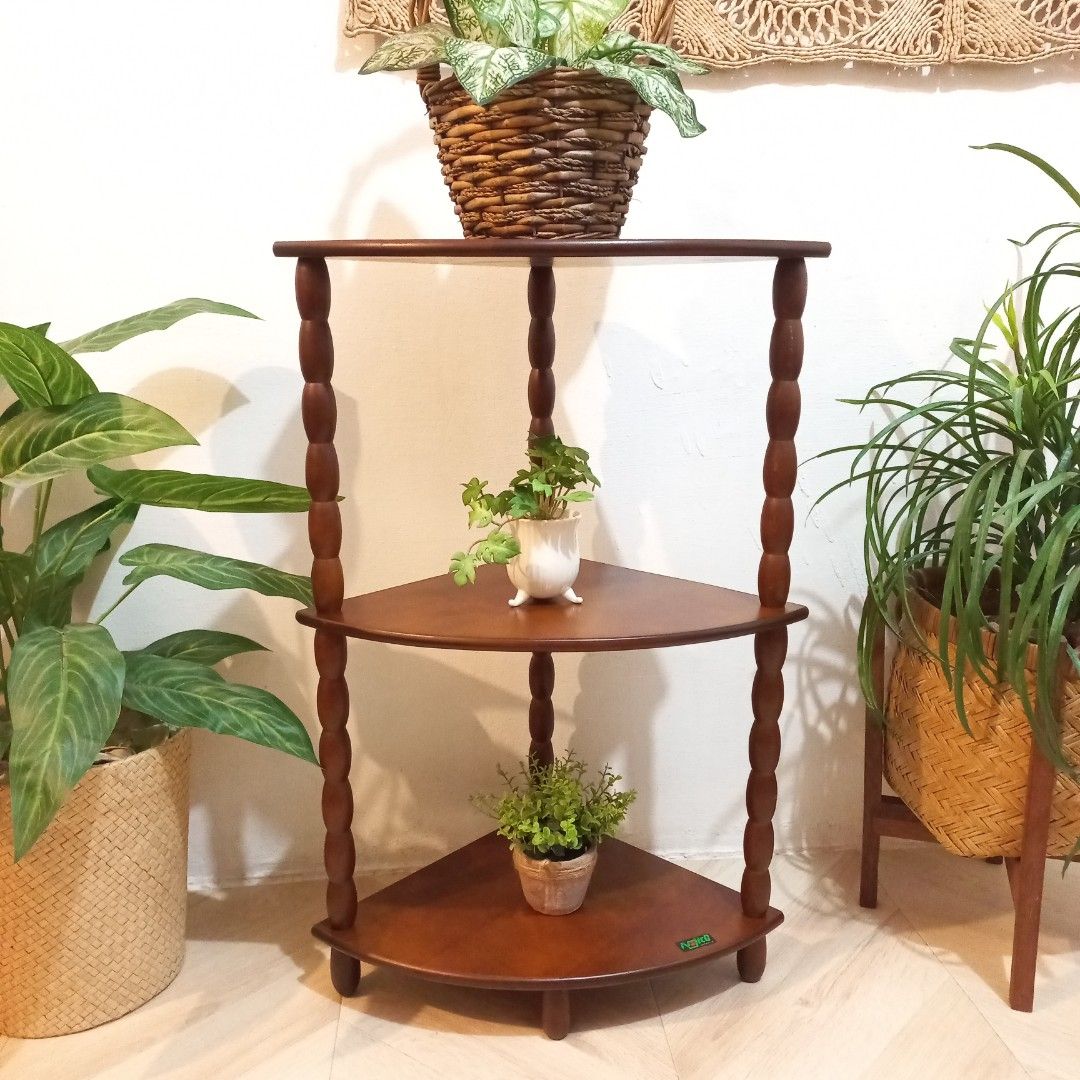 Store Spindle Rack Vintage Najico spindle corner shelf rack midcentury modern, Furniture ...