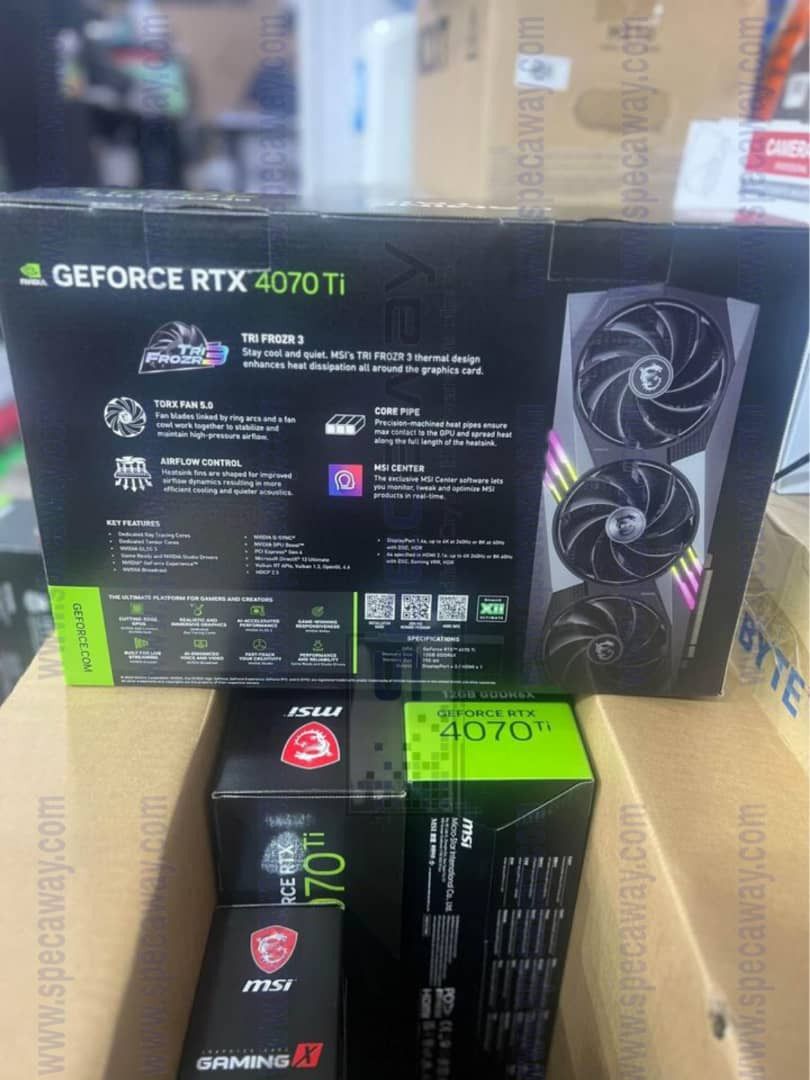 Discount Electronics - MSI Gaming Trio GeForce RTX 4070ti Graphics Card (RTX 4070 Ti Gaming X Trio 12G) - Custom PC Build (Category: Computer Parts & Accessories) located in Peterborough. Submitted by abduluddin36 (Listing ID 1315952113, Image 2). Description: I am selling off all gaming PC components and accessories that were designed for building a Desktop Gaming PC. Parts available: Graphics Cards, Motherboards and Processors. I can provide yo