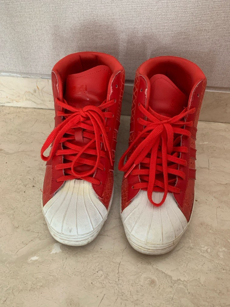 Adidas profi high heels red sneackers model lama Fesyen Wanita Sepatu di Carousell