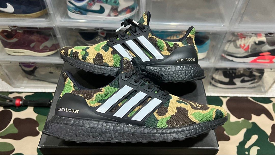 Adidas Ultra Boost X BAPE A Bathing Ape Ultraboost Men s Fashion Footwear Sneakers on Carousell