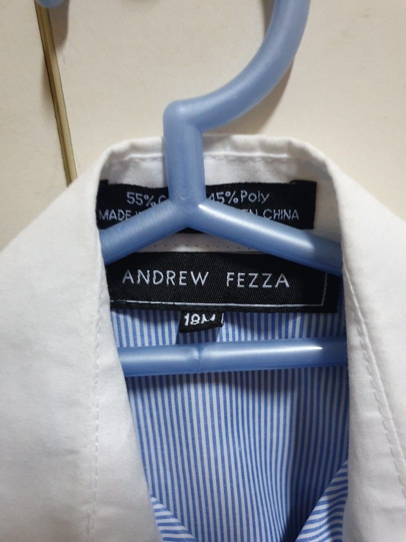 Andrew Fezza Set Baby boy gentlemans suit (Category: Babies & Kids Fashion) located in Rosales. Submitted by k.dee (Listing ID 1316080529, Image 3). Description: 18months on tag like new.