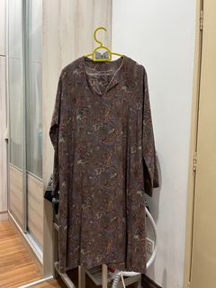 Kurung corak floral kurung, Women's Fashion, Muslimah Fashion, Baju