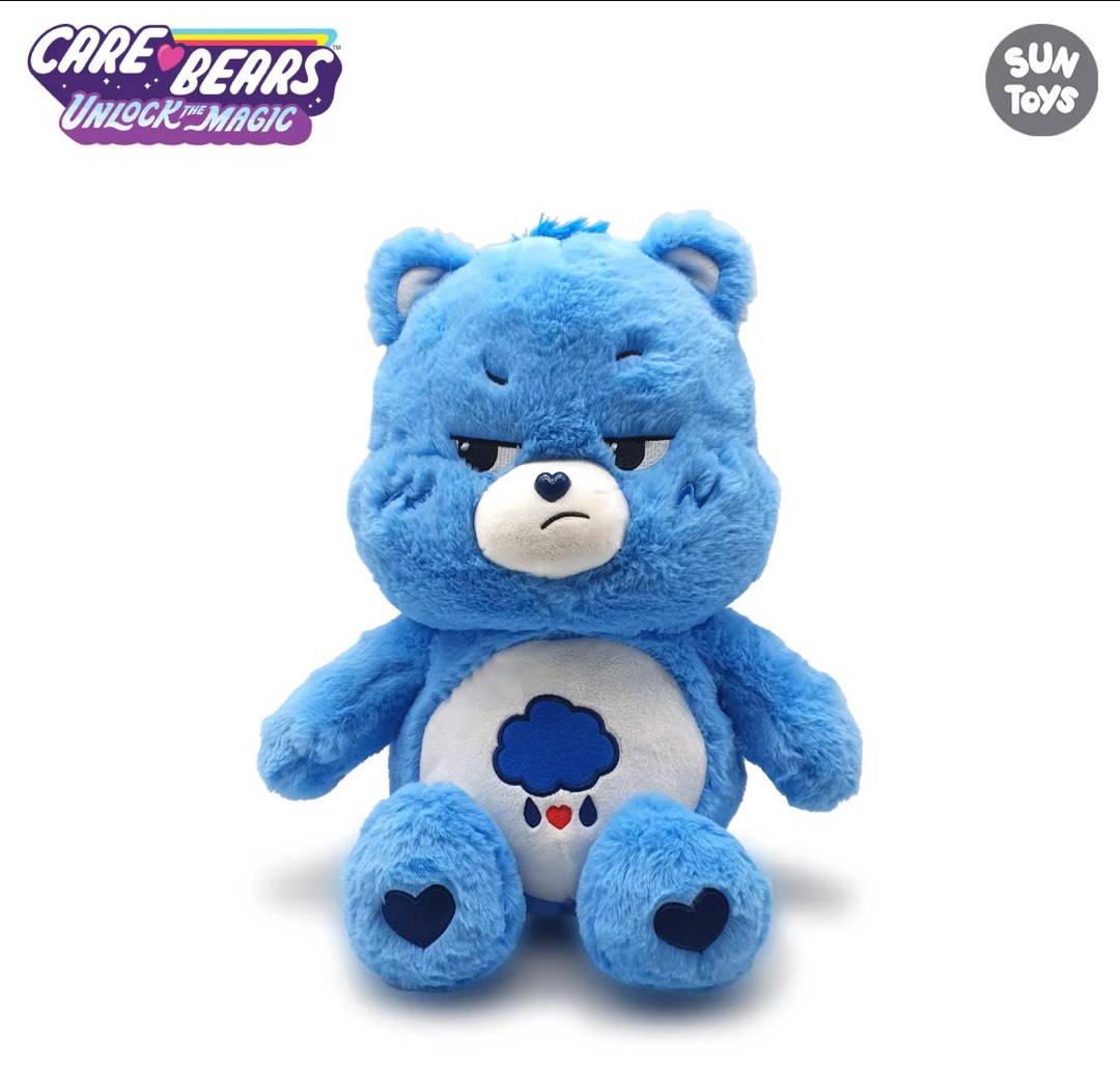 [BNWT] Huge Grumpy Blue Carebear Plush / Plushie / Soft toy, Hobbies ...
