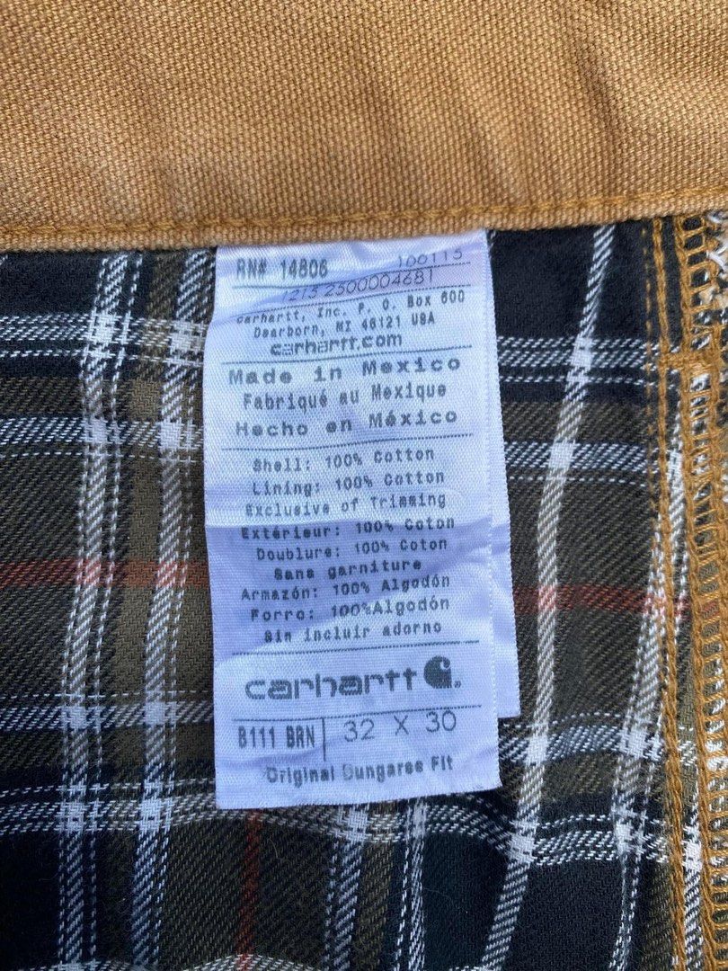Carhartt Carpenter Pants Authentic (Category: Jeans) located in Pinamalayan. Submitted by initialthriftstore (Listing ID 1316127843, Image 3). Description: FOR SALE‼️ Carhartt Carpenter Pants Color Brown✅ Excellent condition ✅ W32x40Ldimes ✅ Issues❌ need wash and konting crack sa patch pero all goods padin Napaka crispy pa nito mga boss Pm lang po mga boss sa may gusto 🤍🙏🏻.