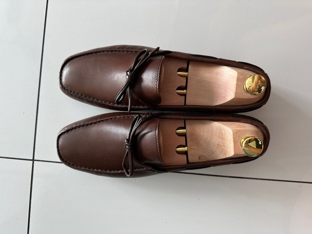 Carmina Driving Loafers Carmina Brown Leather Driving Loafers