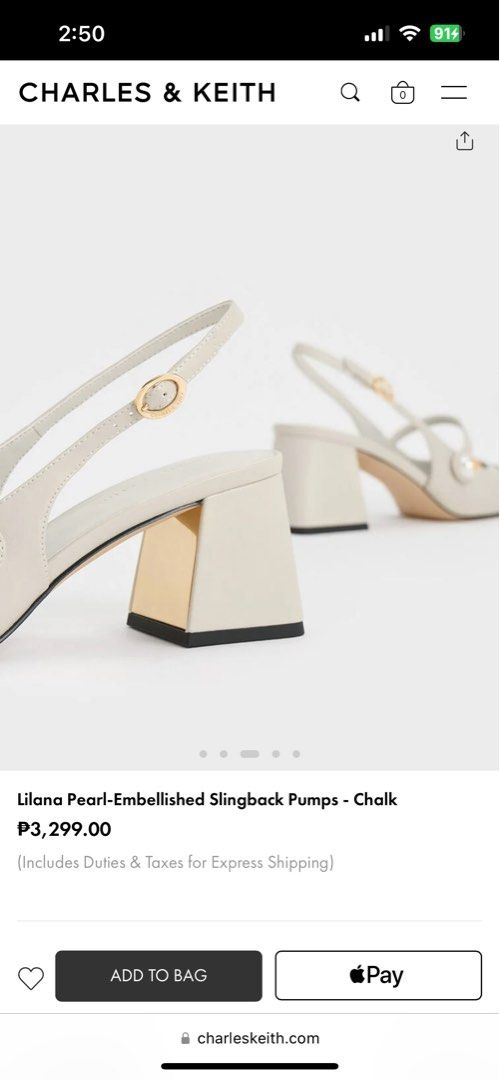 Charles & Keith Slingback Pumps (Category: Sandals) located in Pasay City. Submitted by cartmaxxing (Listing ID 1316079581, Image 3). Description: Last price already ❣️ I only used it twice then kept it in storage comes with its original box I’ll sanitize it before shipping RFS: need funds helping tags: Charles and Keith // Zara // josmundo // gvnthelabel.