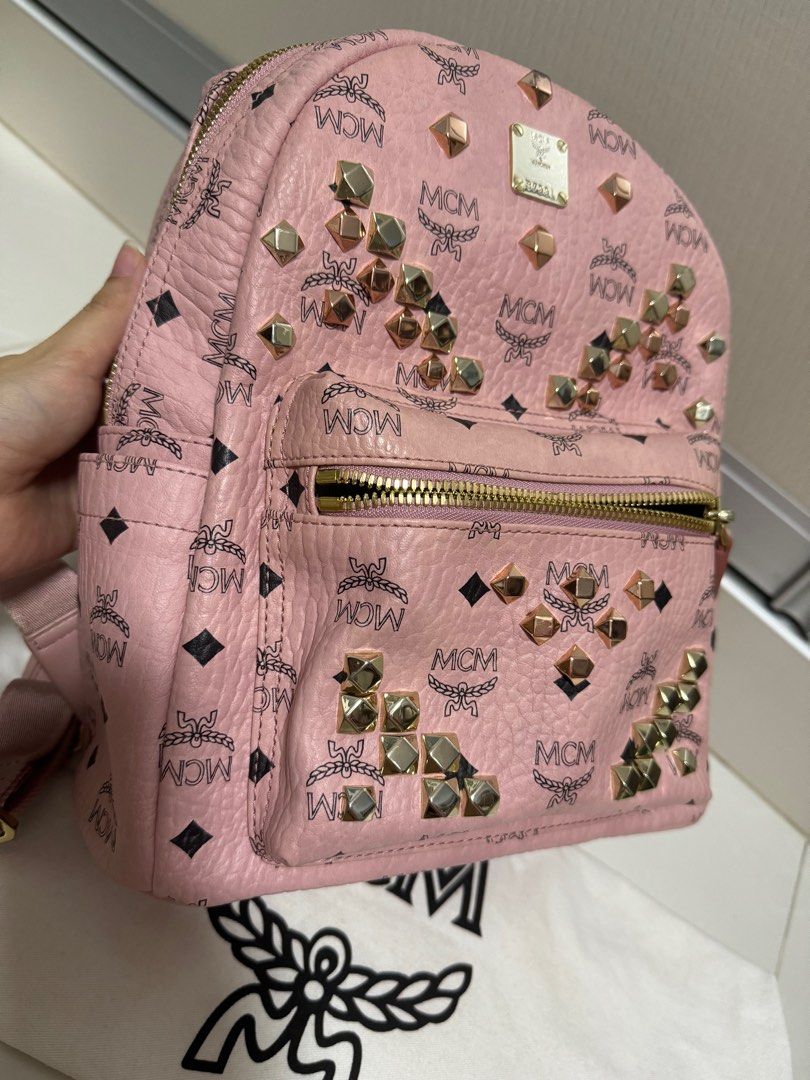 Clearance MCM Pink Leather Backpack