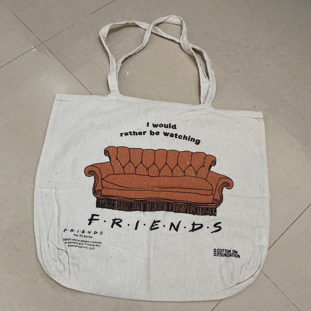 Friends tote bag cotton on online