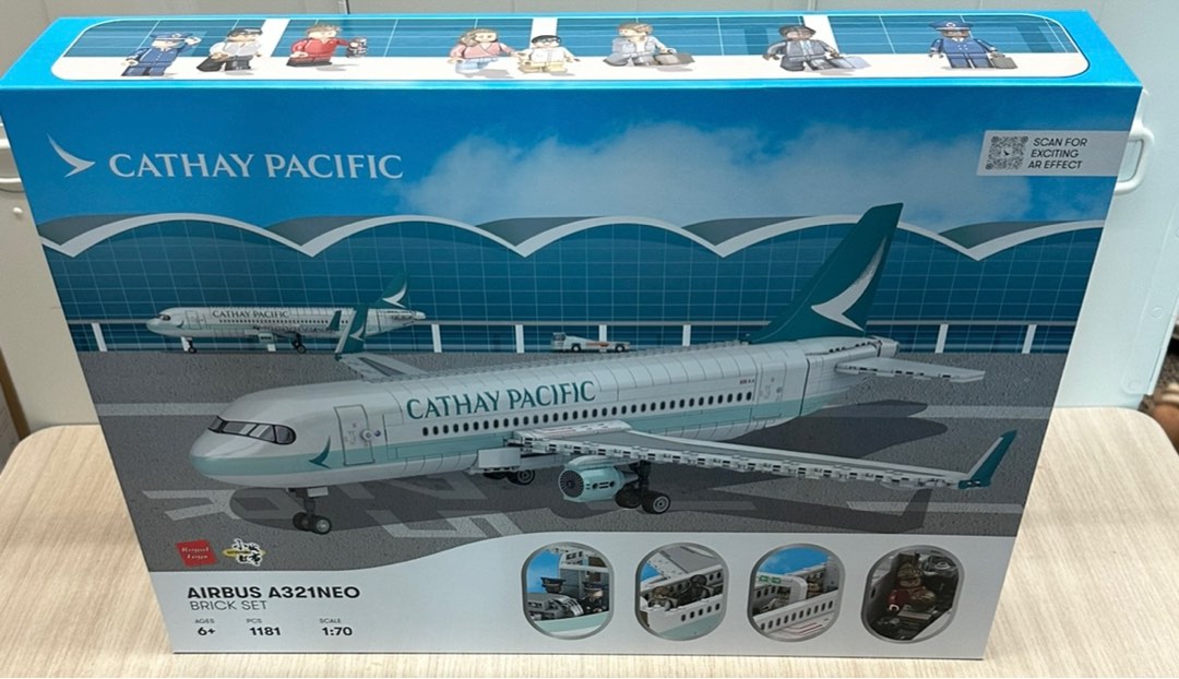 CATHAY PACIFIC AIRBUS A321 NEO ブロックセット Cathay Airbus A321 Neo Brick Set (1:70) | Shop with Cathay