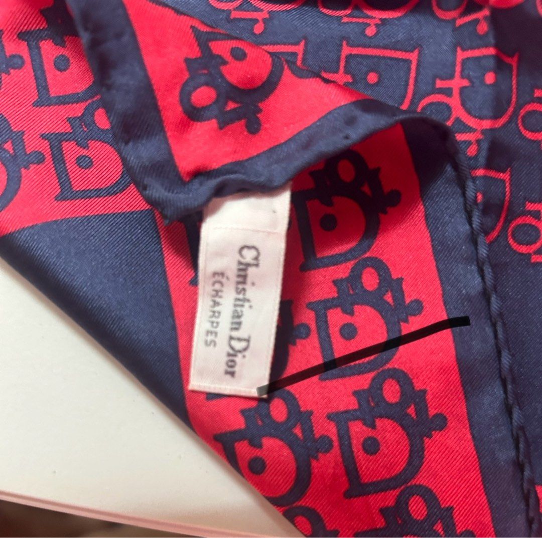 Dior Silk Scarf (Category: Scarves) located in Cebu City. Submitted by geeia (Listing ID 1316195071, Image 2). Description: Message if you want the specific dimensions Silk scarf, With made in italy tag Price negotiable.