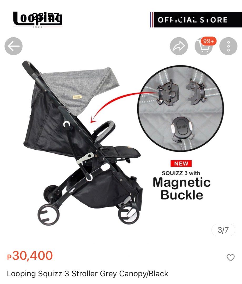 Expensive Luxurious Stroller: SQUIZZ LOOPING | Travel Friendly System | Luggage Type | Portable (Category: Strollers) located in Manila. Submitted by queen_k (Listing ID 1316242804, Image 3). Description: .