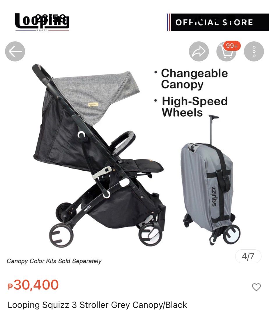 Expensive Luxurious Stroller: SQUIZZ LOOPING | Travel Friendly System | Luggage Type | Portable (Category: Strollers) located in Manila. Submitted by queen_k (Listing ID 1316242804, Image 2). Description: .