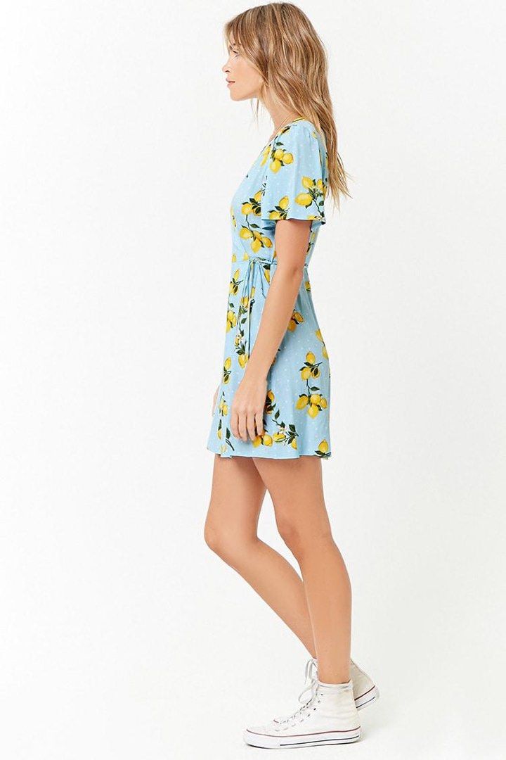 Lemon print dress forever 21 cheap