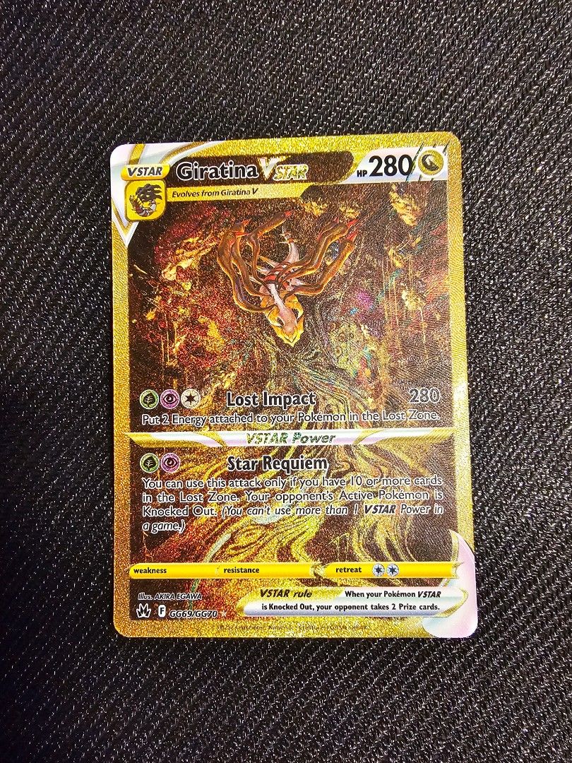 GIRATINA V STAR GG69/GG70 Gold Pokemon - Crown Zenith Secret GIRATINA V STAR GG69/GG70 Gold Pokemon - Crown Zenith Secret