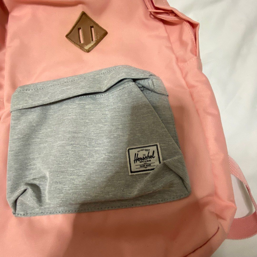 Herschel pink and grey backpack new arrivals