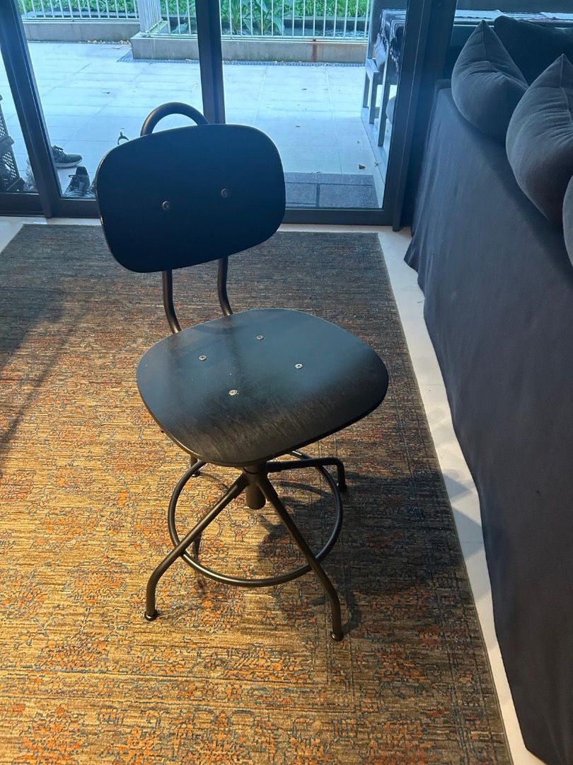 IKEA KULLABERG Black Swivel Chair