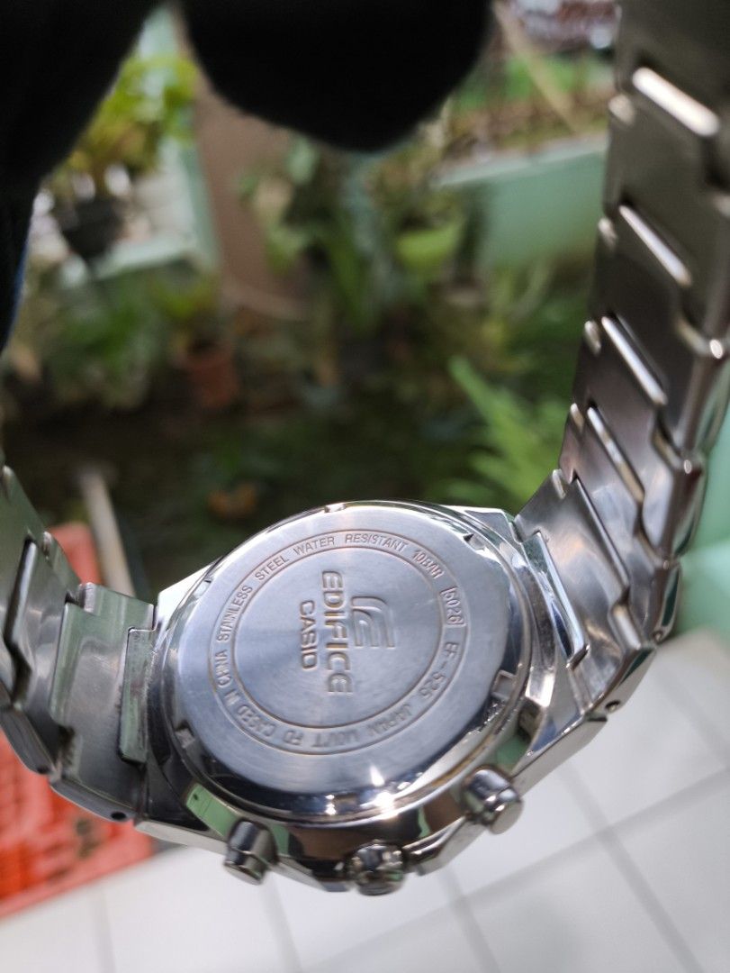 Jam Tangan Casio Edifice EF 525 All Original Fungsi2 Normal Dial Putih Mulus Kelengkapan Hanya Jam Tangan Saja