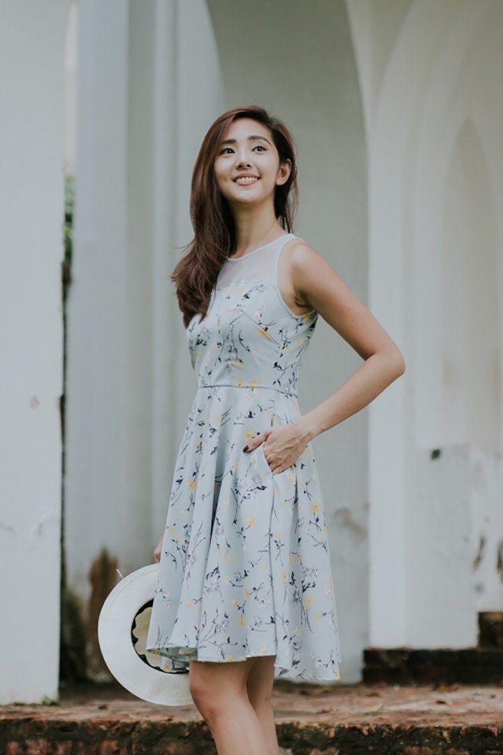 Lollyrouge Potpurri Under the Stars Dress Mesh Chiffon in Grey L