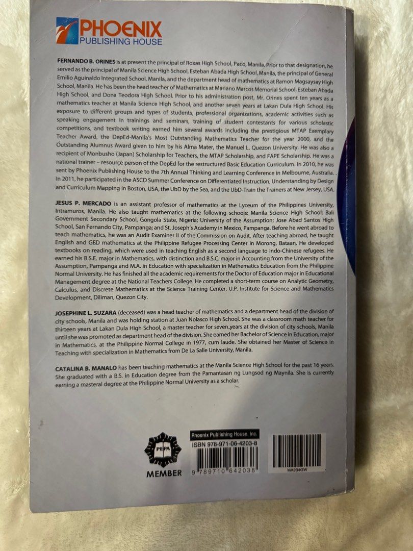 Next Century Mathematics 7 Second Edition (Category: Textbooks) located in Manila. Submitted by tabsy (Listing ID 1316105496, Image 2). Description: .