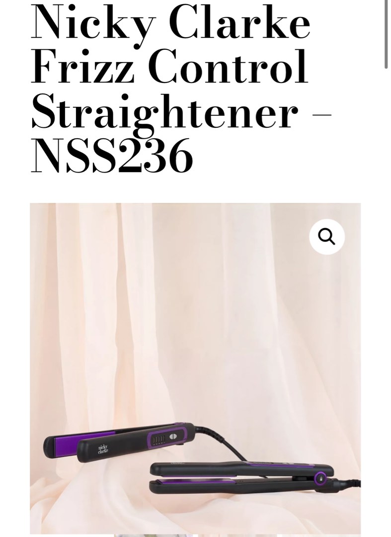 Nicky Clarke Frizz Control Straightener NSS236 Beauty Personal Care Hair on Carousell