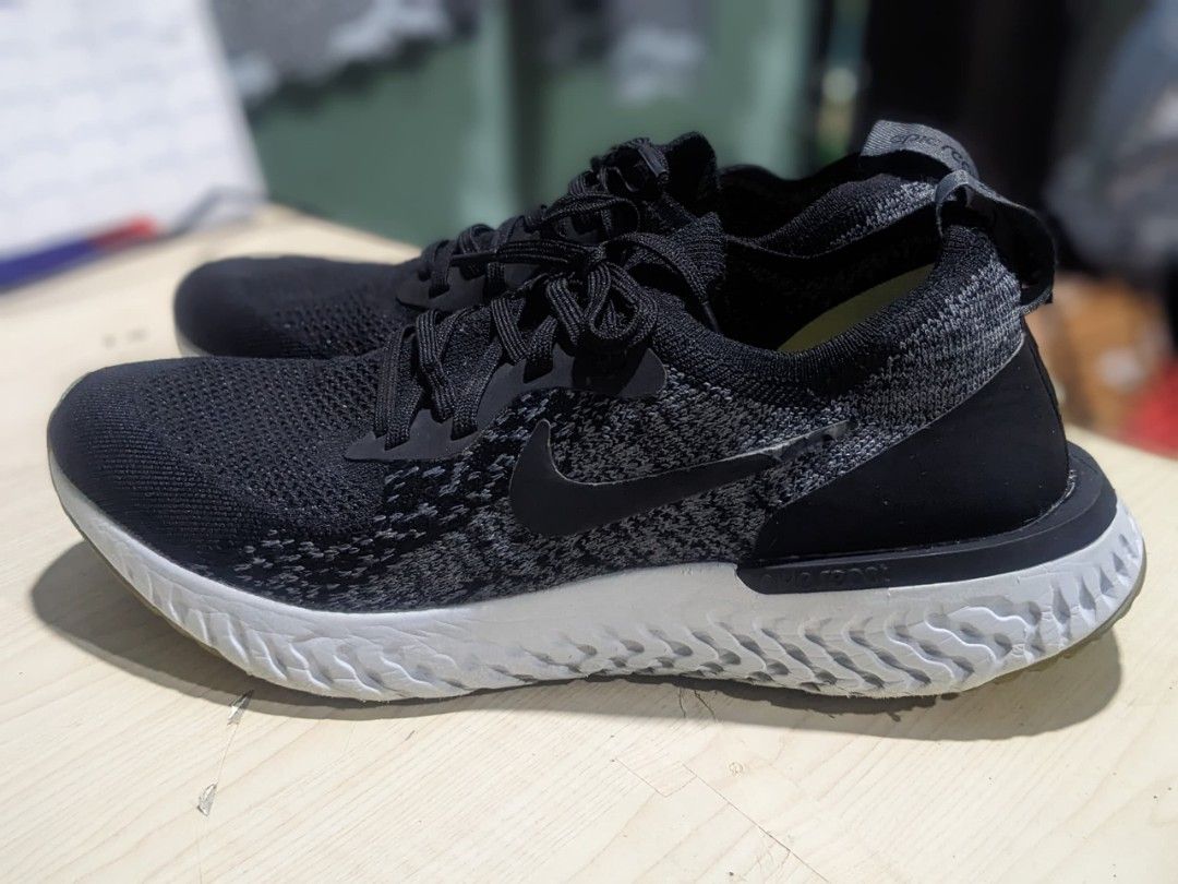 NIKE EPIC REACT FLYKNIT BLACK 5.5UK Men s Fashion Footwear Sneakers on Carousell