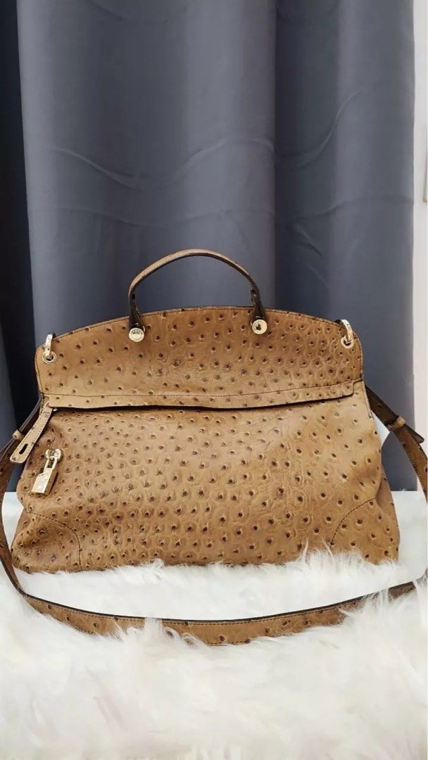 Furla ostrich bag deals