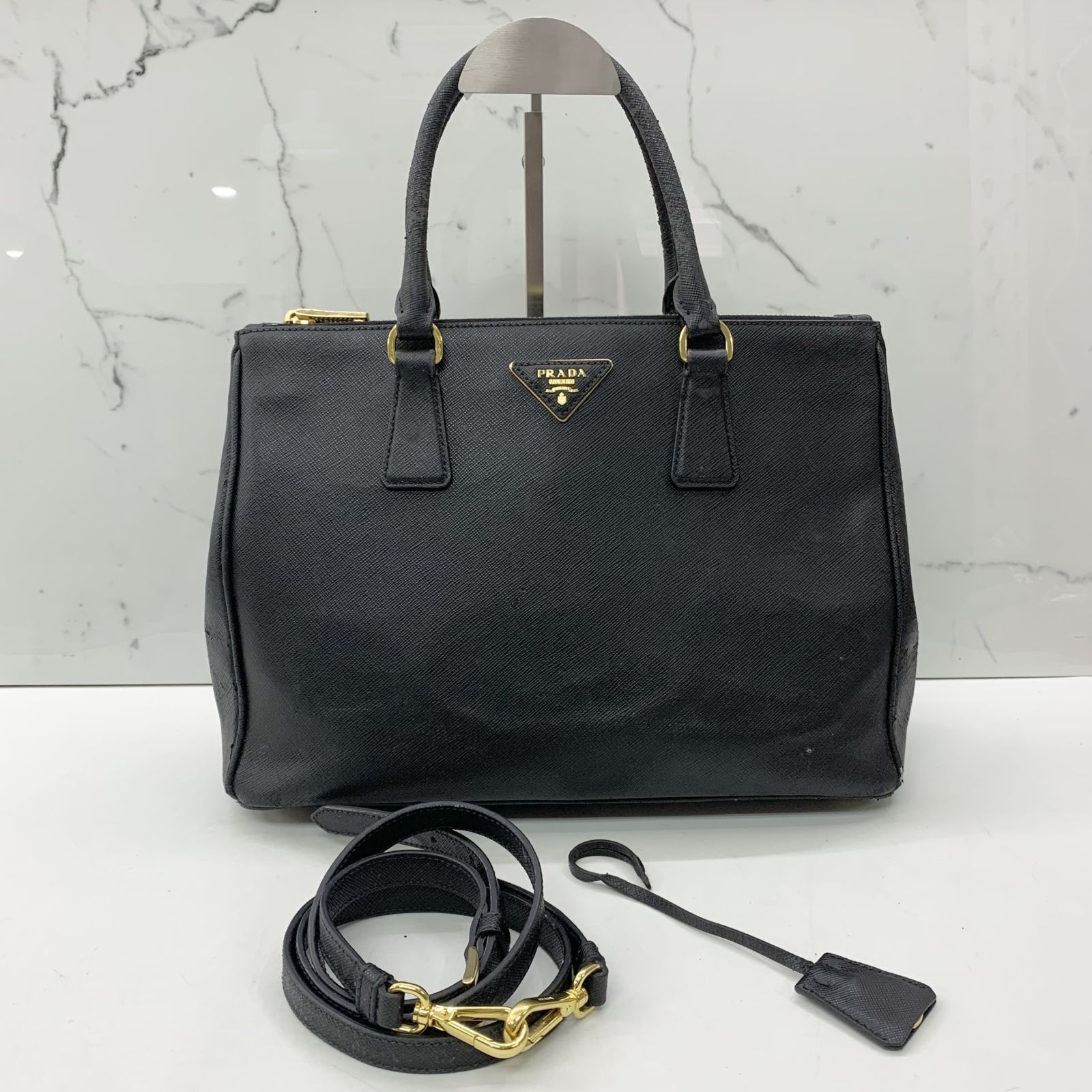 PRADA 1BA274 SAFFIANO BLACK GALLERIA NO CARD 2WAY SHOULDER BAG 247034579 HM Women s Fashion Bags Wallets Shoulder Bags on Carousell